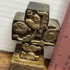 Milagro Mexican Folk Art Cross Religious Art Statue 3  Tall Vintage