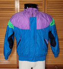 Vintage Mixed Blues Ski Jacket Size Small Retro 80s 90s