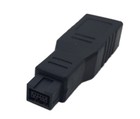 Cerrxian Firewire Ieee 1394 Type A 400 6 Pin Female To 1394 B 800 Black 