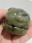 Rare Chinese Antiques vintage Jade Carved Super Large Jade Tiger 323g 90mm