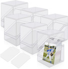 6 Pack Clear Card Deck Boxes Acrylic Storage Cases 100  Cards With Dividers