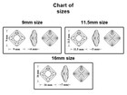 Superior Primero 6431 Princess Cut Crystal Pendants   All Colors   Sizes
