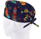 Surgical Cap Men  Scrub Caps  Scrub Hats  Surgery Hat  Feathers Navy Blue Or Cap
