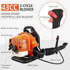    upgraded Backpack Leaf Blower Gas Powered Snow Blower 665cfm 43cc 2-stroke 3hp