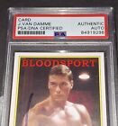 Jean Claude Van Damme Signed Autographed Card 1988 Bloodsport Psa dna Coa