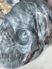 4  Natural Black Picasso Carved Crystal Skull Realistic Crystal Healing  507