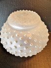 Antique Frosted Hobnail Glass Lamp Shade Globe 3 1 8  Fitter