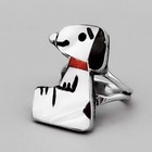 Zuni-sterling   Inlay Snoopy Ring  By Shanel Poblano - Native American-size 6