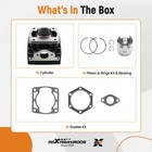 Cylinder Piston Top End Rebuild Kit For Ezgo Golf Cart 2 Cycle Engine 1976-1988