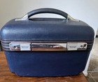 Vintage American Tourister Blue Hard Shell Train Travel Makeup Case Luggage