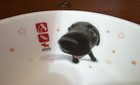 Y2k Vtg Artist Collection The Dog Black Lab Retriever Ceramic Big Nose Bowl
