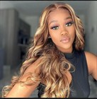 24inch Brown Highlight Body Wave Wear Go Wig 7x5 Lace Closure 180  Color Draw St