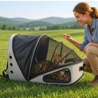 Expandable Breathable Pet Carrier Backpack For Dogs Cats Travel Bag With Mesh