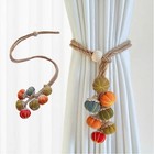2pcs Curtain Rope Tie Backs Pumpkin Curtain Holdbacks Rope For Drapes Valances