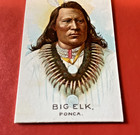 1888 N2 Tobacco Card Allen   Ginter American Indian Chiefs  big Elk    Ponca