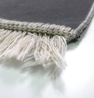 Modefa Turkish Islamic Plush Velvet Prayer Rug   Solid Simple Janamaz - Gray