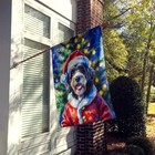 Bernedoodle Christmas Flag Canvas House Size Dac8464chf