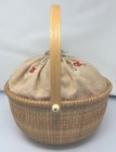Nantucket Basket Purse Vintage Large Hand Woven Basket