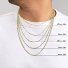 14k Yellow Gold Solid 1 5mm-12mm Curb Chain Cuban Link Necklace Bracelet 7 - 30 
