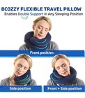 Bcozzy Neck Pillow For Travel Provides Double Support To Head Neck Large Black