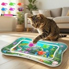 Interactive Cat Toy For Indoor Cats  Upgraded Cat Water Mat With Fish - Thick   