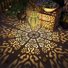 Moroccan Hanging Solar Lights Outdoor Lantern Bidirectional Availabili Gold 