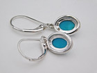 Ea  925 Sterling Silver Turquoise Dangle Earrings