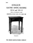 Singer Sewing Machine No  101-4 And 101-12  Instruction Manual  1936   54 Page 