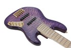 Swing Jazz Deluxe 5 Purple 5string Electric Jazz Bass Guitar Quilted Maple Top
