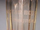 1930s Antique Seltzer Siphon Bottle 12  Heavy Faceted Glass Soda Water Pittsburg