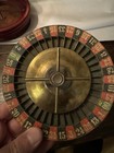 Vintage Table Top Roulette Wheel Gambling Casino Game Wood German Original