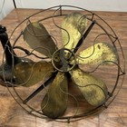 Rare 6-brass Blades Adjustable Tilt  Westinghouse Fan  no Cord As Is  Parts 