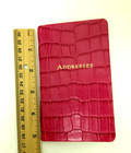 Graphic Image Address Book Pocket Size 3x5  Leather Cover Pink Crocodile List 40