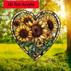 Colorful Sunflower Butterfly Acrylic Puzzle Suncatcher Shatterproof Ornament