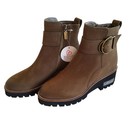 New Blonde Dakota Waterproof Leather Ankle Boots Brown Size 6 5 Olive Green