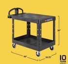 Rubbermaid Fg4520-88bla Heavy-duty Utility service Cart  black 