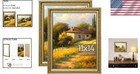Ornate Vintage 11x14 Picture Frame With Real Glass - Set Of 2  Gold Elegance