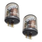 2 Pcs Automotive 2-pin 12v Flasher  1 69  X 1 34  Waterproof Round Housing 