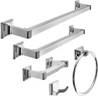 Bathroom Accessories Set Heavy Duty Metal Bath Hardware Set Wall Mounted 5-piece
