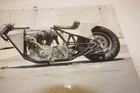 Vintage 8x10 Motorcycle Drag  Racing  Bike Photo Black   White 1970 s