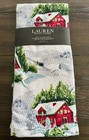 3 Pack Ralph Lauren Kitchen Dish Towels Winter Scene House Christmas Towel New