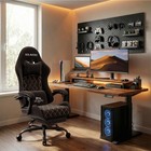 Ergonomic Gaming Chair With Footrest   Lumbar Massager  Gamer Computer Chairs