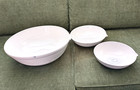 3 Vintage Pre-1960 Coors Porcelain Labware Evaporating Bowls 16  11    9 25 