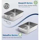 Stainless Steel Cat Litter Box High Sided Non Stick Easy To Clean Odor Free