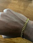 10k Franco Bracelet 4mm 8  Inch Yellow Gold Men Women Link Real 10kt