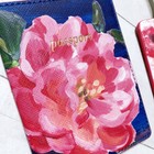 Anthropologie Floral Passport Holder Luggage Tag Set Anais Faux Leather Pink