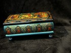 Hand-painted Russian Lacquer Box Tikhomirov Palekh Style Signed P   N Box Russia