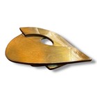 Vintage Brass Modernist Belt Buckle Abstract Sculptural Mid Century Style