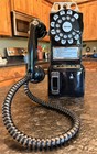 Vtg Jim Beam Whiskey Black 3-coin Slot Rotary Dial Pay Phone Decanter Empty