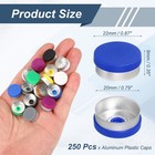 250 Pcs 20mm Aluminum Plastic Vial Top Caps  Blue